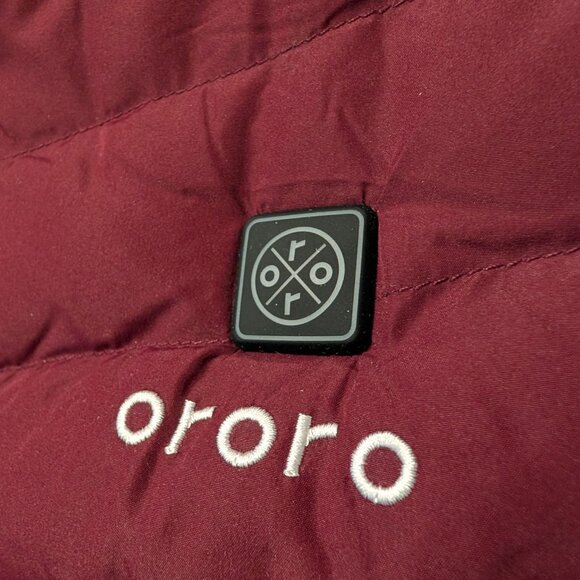 Ororo Women's Heated Lightweight Down Vest (Apparel Only) Wine Red XS - Picture 10 of 16